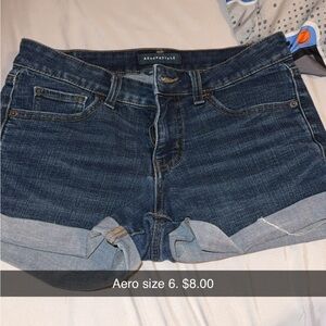 Aeropostale Women's Dark Blue Jean Shorts